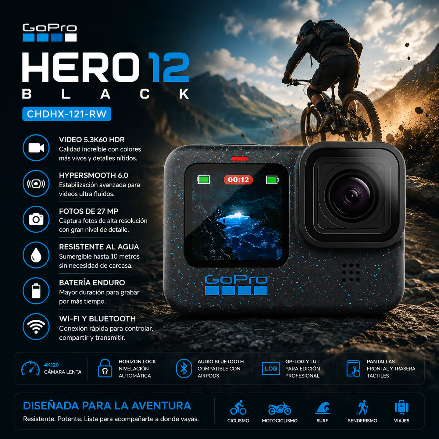 🎥 GoPro HERO12 Black (CHDHX-121-RW) 1