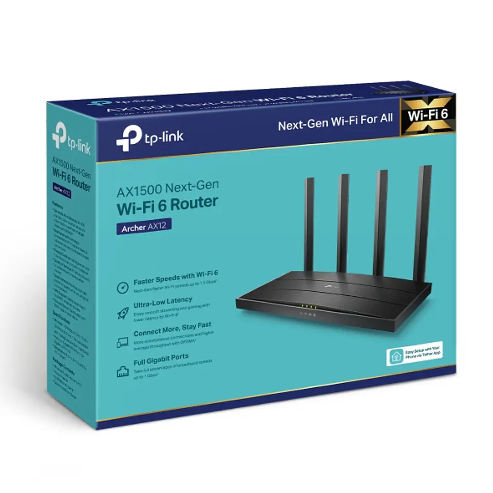 📶 TP-Link Archer AX12 – Router Wi-Fi 6 AX1500 1
