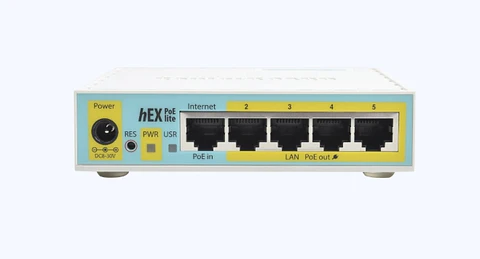 🌐 MikroTik hEX PoE lite (RB750UPr2)