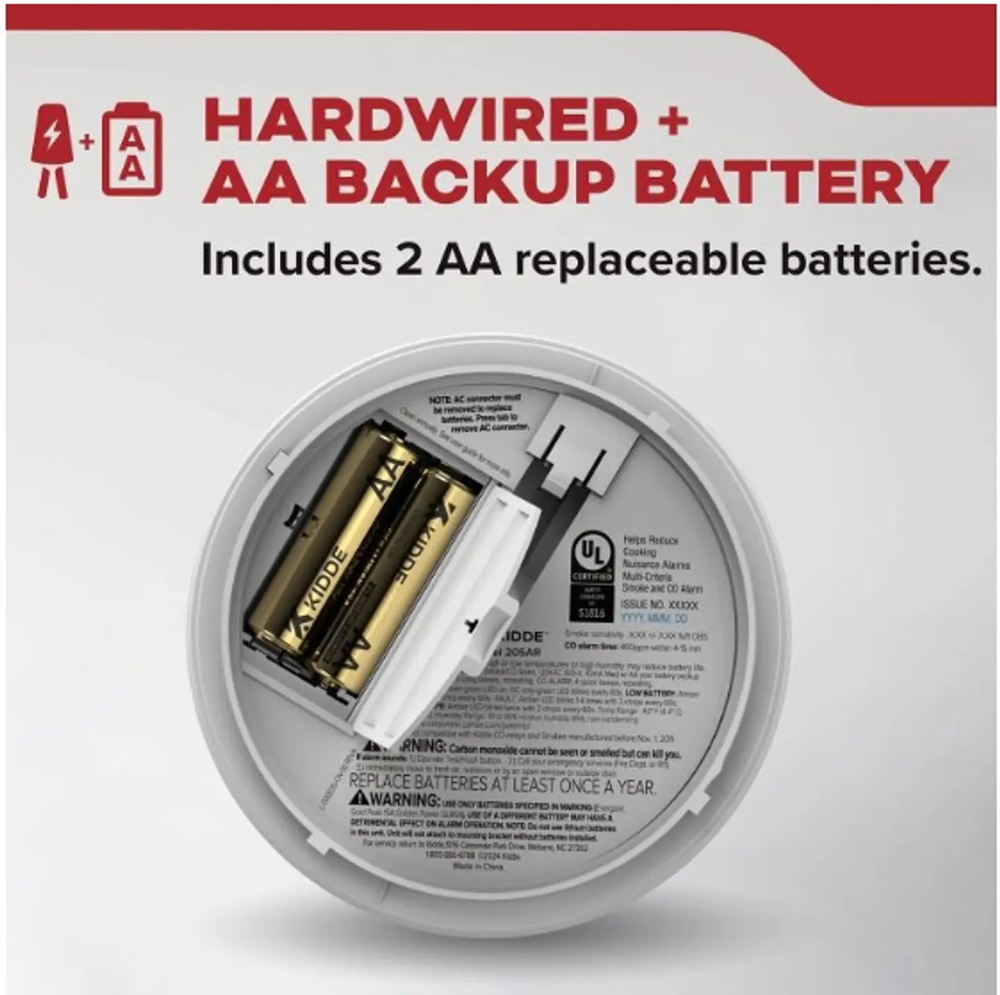 🚨 Kidde 20SAR (KID-20SAR) – Detector de Humo Cableado con Respaldo por Baterías 2