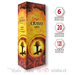 Incienso SAC "Clavo" ($1.690 x Mayor) Caja de 6 Hexágonos