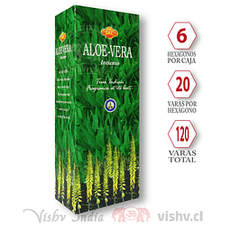 Incienso SAC "Aloe Vera" ($1.690 x Mayor) Caja de 6 Hexágonos