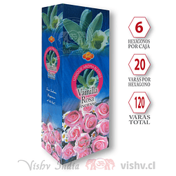 Incienso SAC "Vainilla - Rosa" ($1.690 x Mayor) Caja de 6 Hexágonos