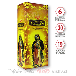 Incienso SAC "Virgen de Guadalupe" ($1.690 x Mayor) Caja de 6 Hexágonos