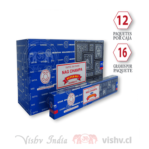 Goloka incienso de 12 cajas de 16 gramos de la marca Nag Champa Agarbathi.