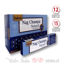 Incienso Tulasi Nag Champa Natural - 12 Cajitas