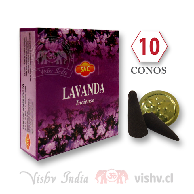 Caja de 10 Conos Sac Tradicionales - "Lavanda" ($415 x Mayor)