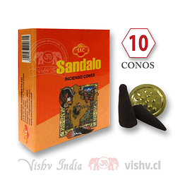 Caja de 10 Conos Sac Tradicionales - "Sándalo" ($415 x Mayor)