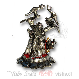 Figura Krishna y Radha Plateada #413 ($9.990 x Mayor) 