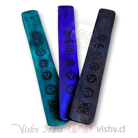 Porta Incienso Tablillas de Madera 7 Chakras x 10 ($350 c/u)