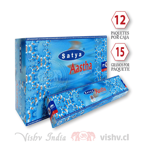  Incienso Nag Champa Aastha 12 Cajitas ($5.490 x Mayor) 