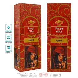 Incienso SAC "Pompa Gira" ($1.690 x Mayor) Caja de 6 Hexágonos