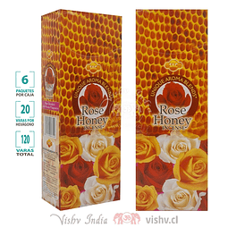Incienso SAC "Rose Honey" ($1.690 x Mayor) Caja de 6 Hexágonos