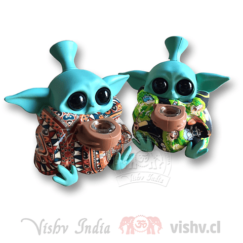 Pipa Silicona Baby Yoda - Diseño ($14.990 x Mayor)