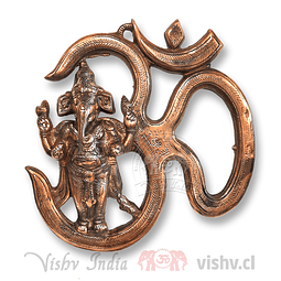 Colgante Hindú Metal Ganesha y Signo Om ($39.990 x Mayor) 