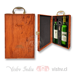 Caja Porta-Vinos Madera #2128 ($19.900 x Mayor)