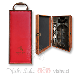 Caja Porta-Vinos Eco Cuero - Madera #2194 ($19.900 x Mayor)