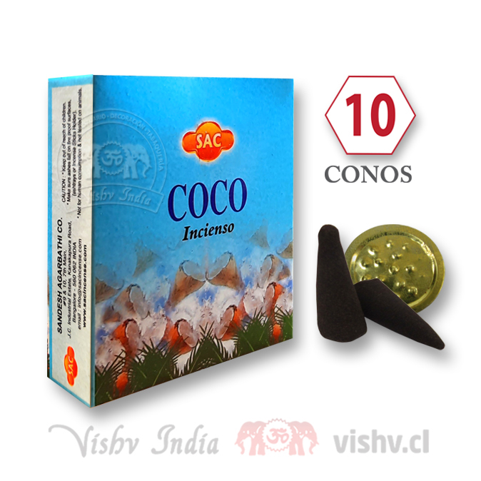 Caja de 10 Conos Sac Tradicionales - Coco ($415 x Mayor)