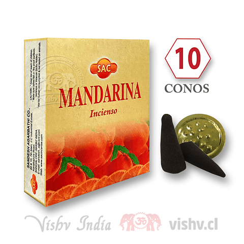 Caja de 10 Conos Sac Tradicionales - "Mandarina" ($415 x Mayor)