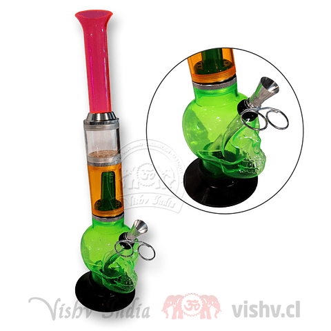 Bong Acrílico Calavera 33 cm ($9.990 x Mayor)