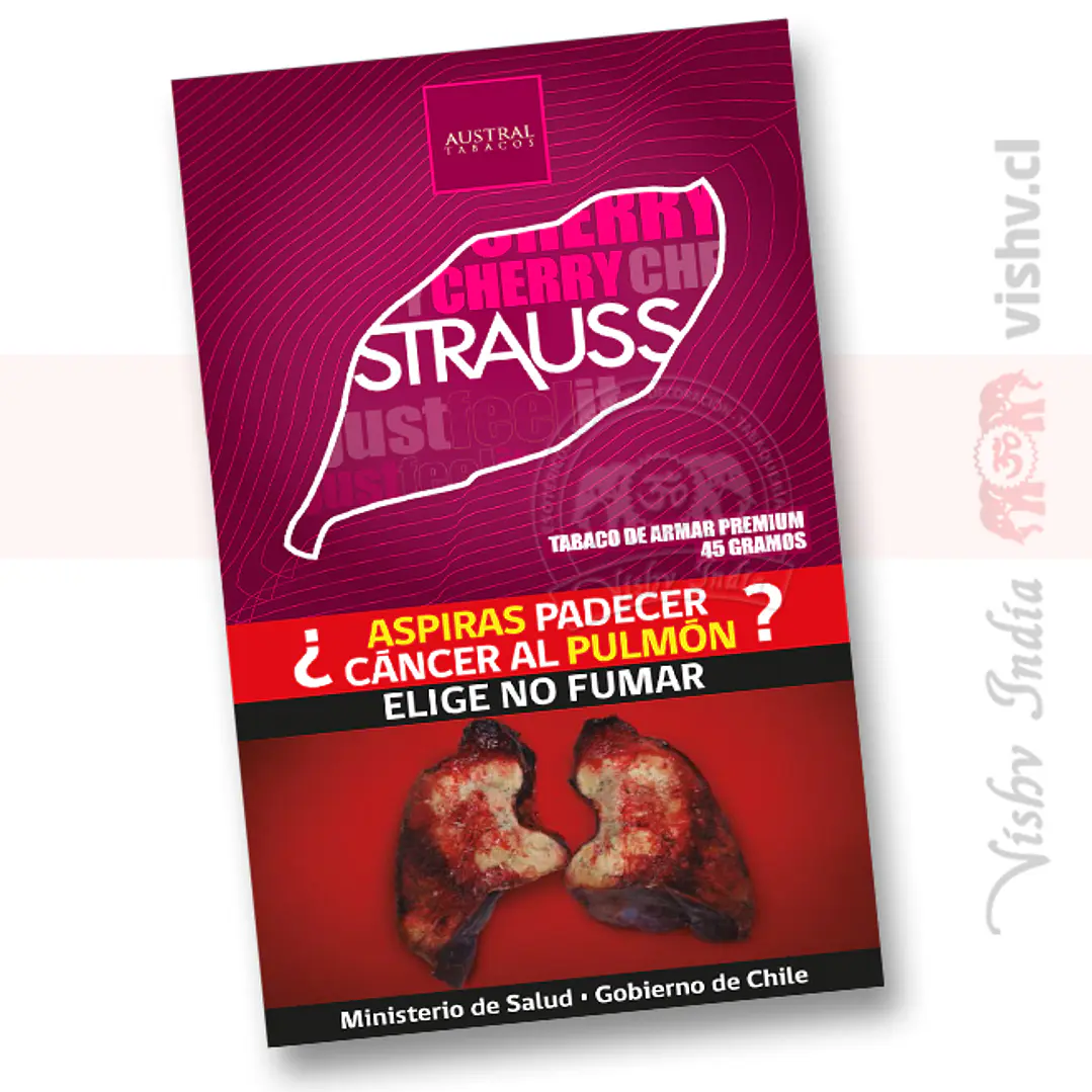 Tabaco Strauss Cherry 45 Grm. ($4.290 x Mayor) 1