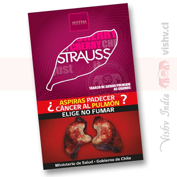 Tabaco Strauss Cherry 45 Grm. ($4.290 x Mayor) 1