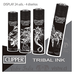 Encendedor Clipper "Tribal Ink" - Display