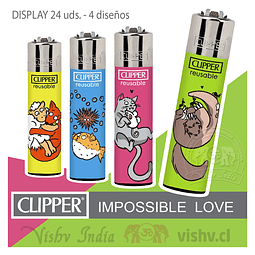 Encendedor Clipper "Colección Impossible Love" - Display
