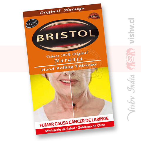 Tabaco Bristol Naranja 45 Gr. ($4.190 x Mayor)