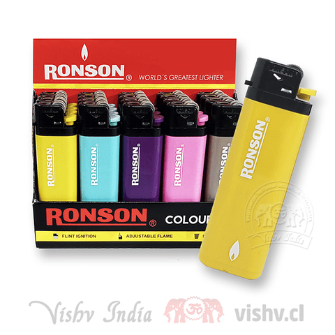 Encendedor Ronson Colourlite Pastel - Display ($3.490 x Mayor)