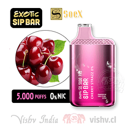 Vaper Exotic Sip Bar - Cherry Strazz ($7.990 x Mayor) 5.000 Puffs