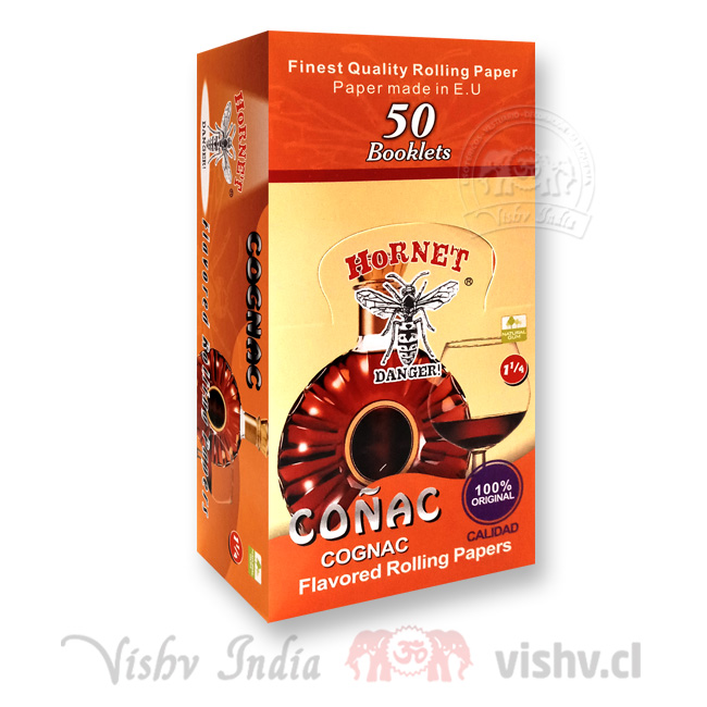 Papelillo Hornet sabor Coñac 1 1/4 - Display ($9.990 x Mayor)