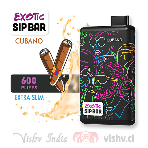 Vaper Exotic Sip Bar - Cubano ($4.990 x Mayor) 600 Puffs