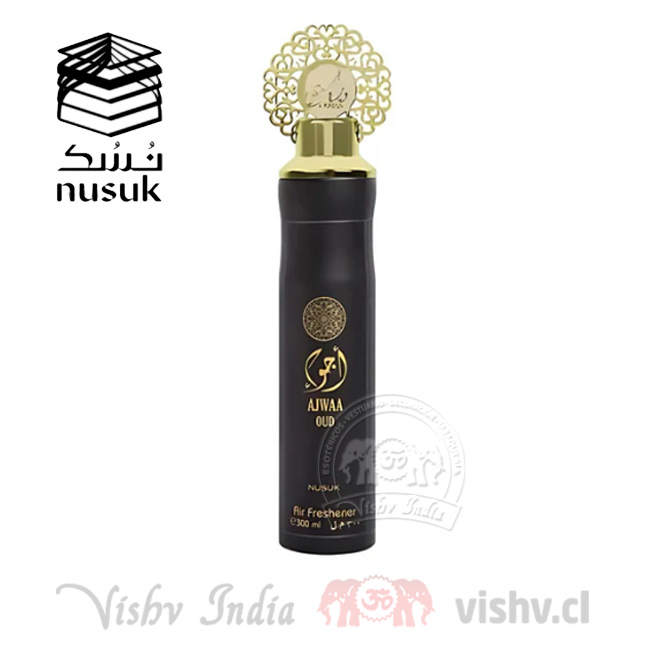 Aromatizador Nusuk Ajwaa Oud 300 ml ($3.490 x Mayor)