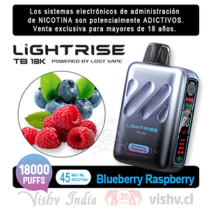 Lost Vape Lightrise - Arándanos y Frambuesa ($14.190 x Mayor) 18.000 Puffs