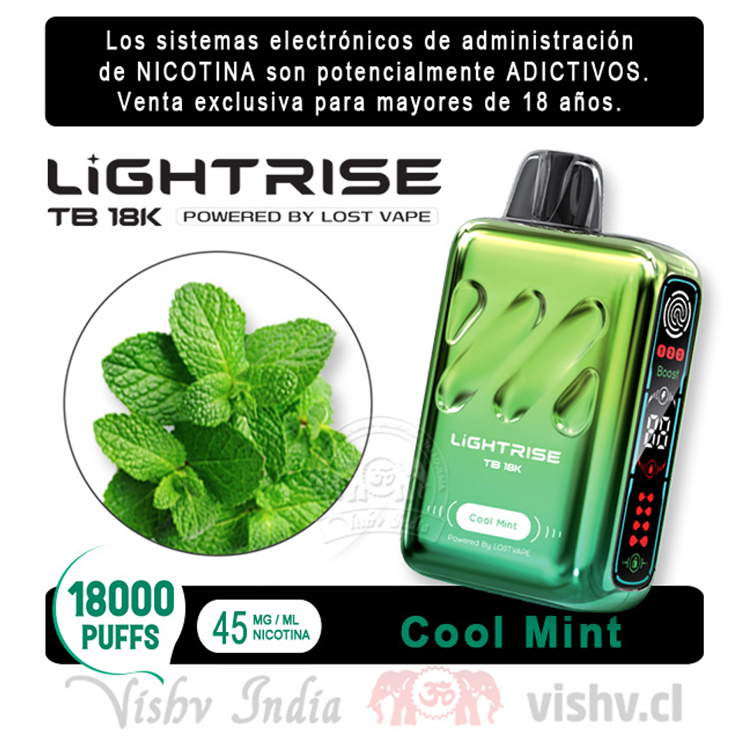 Lost Vape Lightrise - Menta Fresca ($14.190 x Mayor) 18.000 Puffs 1