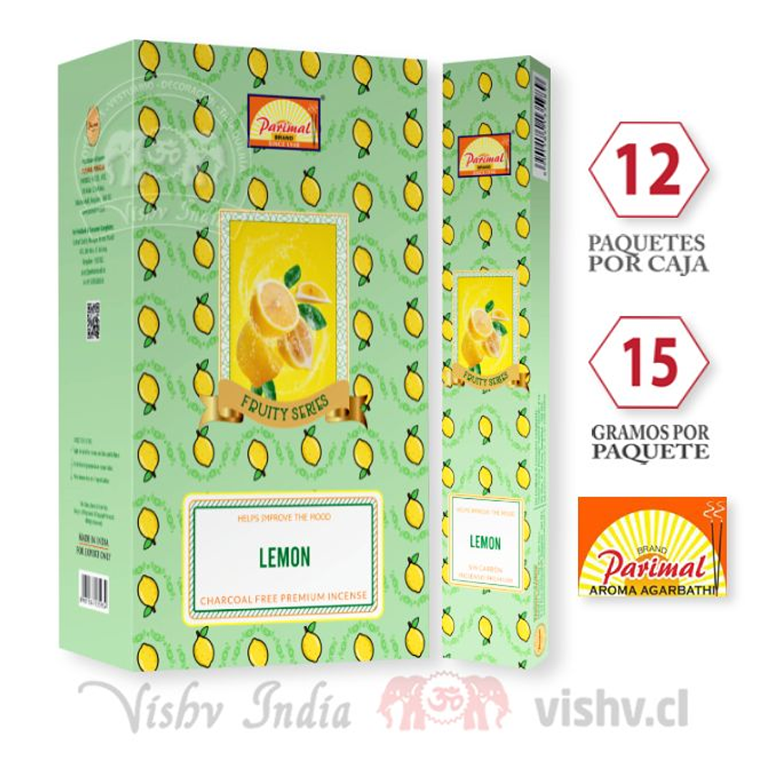 Incienso Parimal Limón - 12 Cajitas ($4.990 x Mayor) 1
