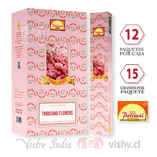Incienso Parimal Mil Flores - 12 Cajitas ($4.990 x Mayor)