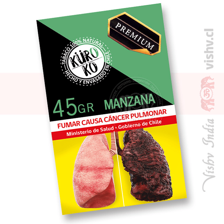 Tabaco Kuroko Premium Manzana 45 Gr. ($3.450 x Mayor) 1