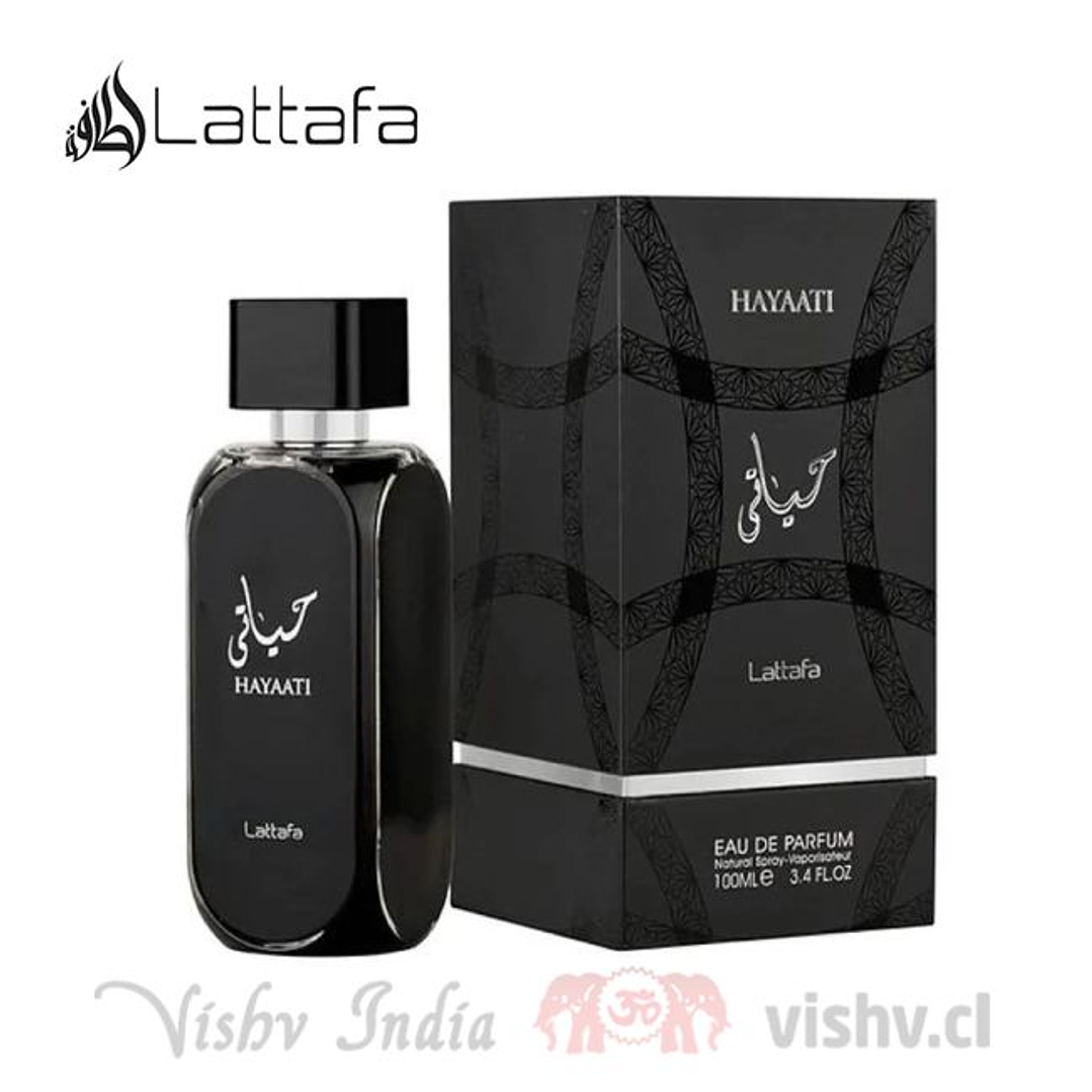 Perfume Hayaati Black Unisex EDP 100 ml - Lattafa  1