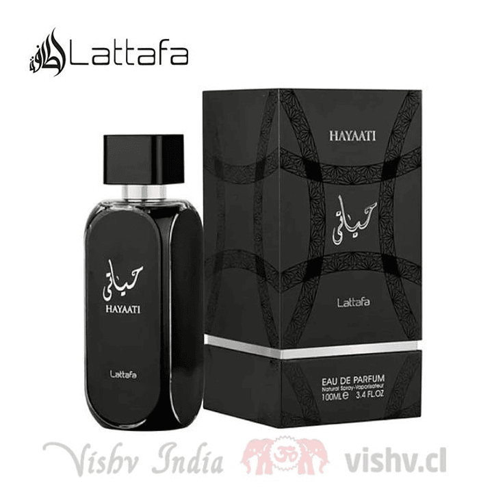 Perfume Hayaati Black Unisex EDP 100 ml - Lattafa  1