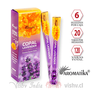 Incienso Aromatika Copal y Lavanda - Caja de 6 Hexágonos