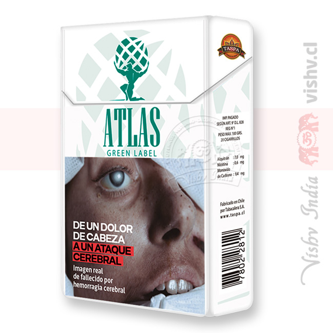 Cigarrillos Atlas Green Label King Size - 20 Uds ($2.736 x Mayor) 1