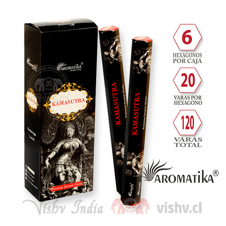 Incienso Aromatika Kamasutra - Caja de 6 Hexágonos 1