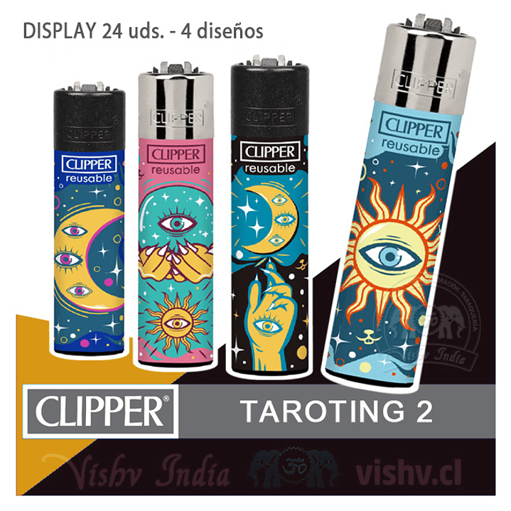 Encendedor Clipper Colección Taroting 2 - Display 24 Uds 1