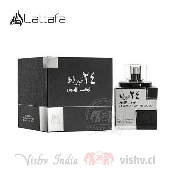 Perfume 24 Carat White Gold Unisex EDP 100 ml - Lattafa  1