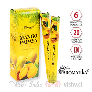 Incienso Aromatika Mango y Papaya - Caja de 6 Hexágonos