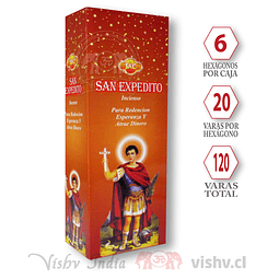 Incienso SAC "San Expedito" ($1.690 x Mayor) Caja de 6 Hexágonos