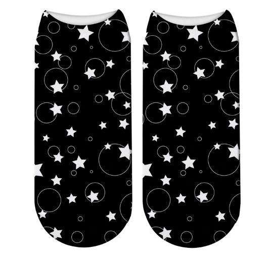 Calcetines Cortos Estampado de Estrellas