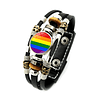 PULSERA DE CUERO ORGULLO GAY 